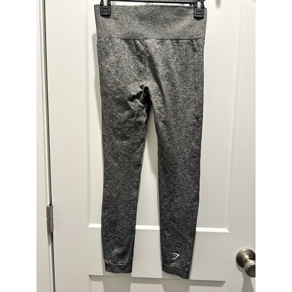 Gymshark Black Gray Marl ADAPT Seamless Leggings Pants S Excellent Condition - Picture 3 of 4